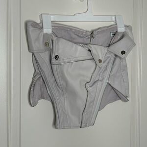 Vegan Leather biker corset